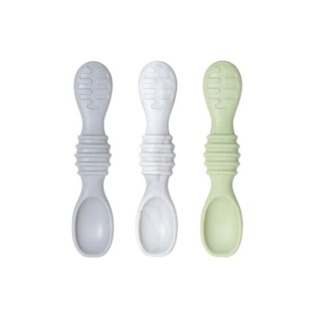 BUMKINS - SET X 3 CUCHARILLAS SILICONADAS PLOMAS