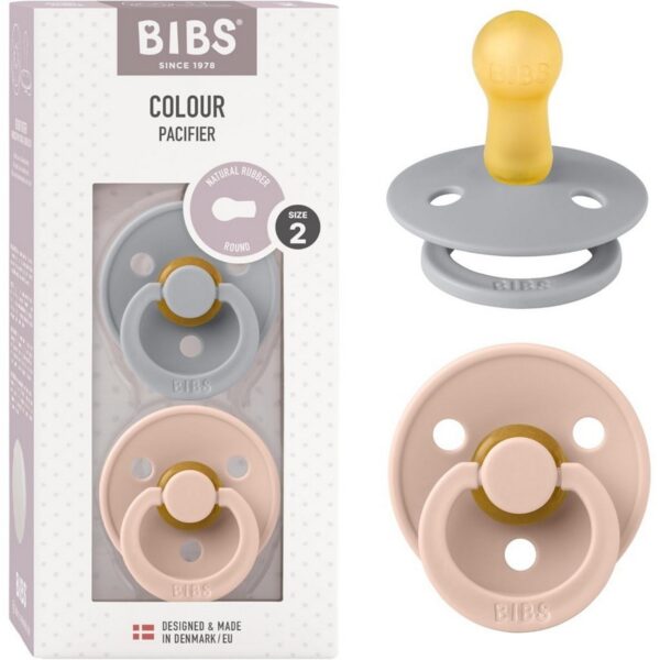BIBS - CHUPETE ROSA/MARFIL T2 PACKX2 120256