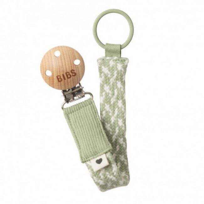 BIBS - CLIP PARA CHUPETE TRENZADA SALVIA/MARFIL 9401104