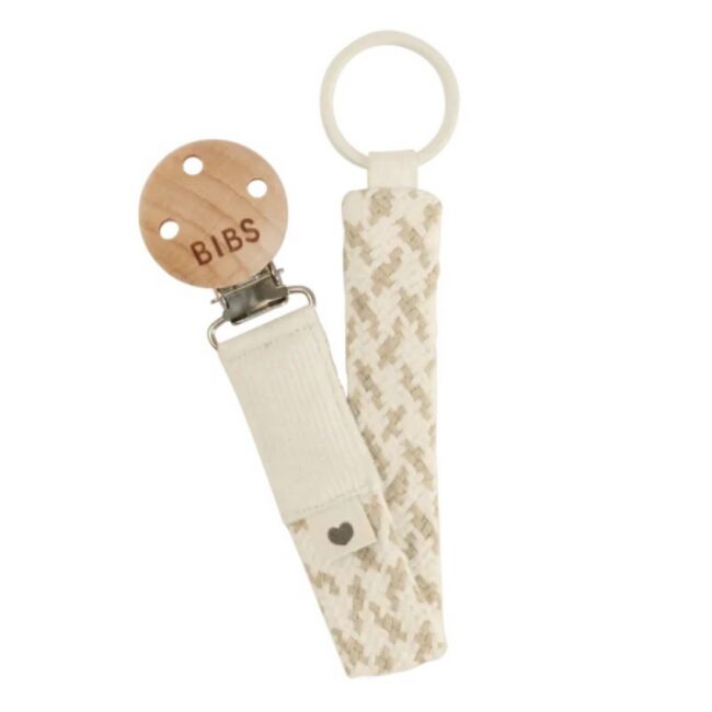 BIBS - CLIP PARA CHUPETE TRENZADA MARFIL/VAINILLA 9401110