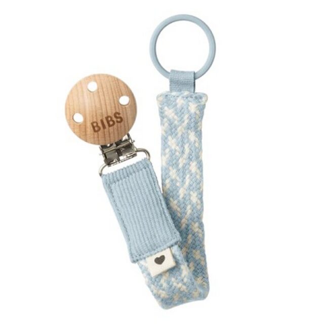 BIBS - CLIP PARA CHUPETE TRENZADA AZULBEBE/MARFIL 9401112