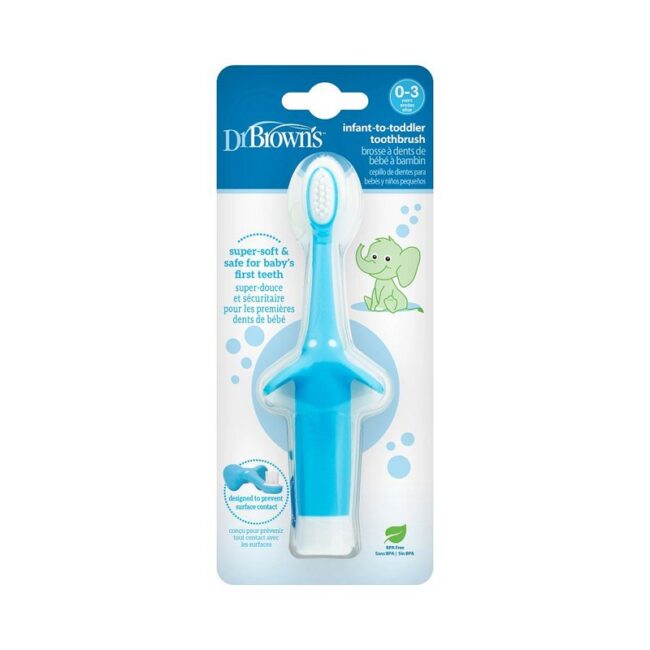 DR. BROWN'S - CEPILLO DE DIENTES P/BEBE AZUL HG014-P4