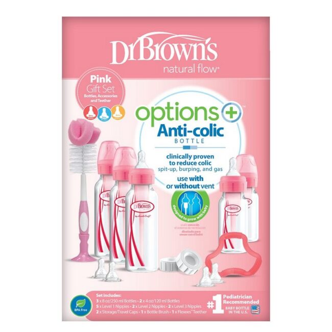 DR. BROWN'S - SET DE BIBERONES NARROW ROSA SB05305-ESX