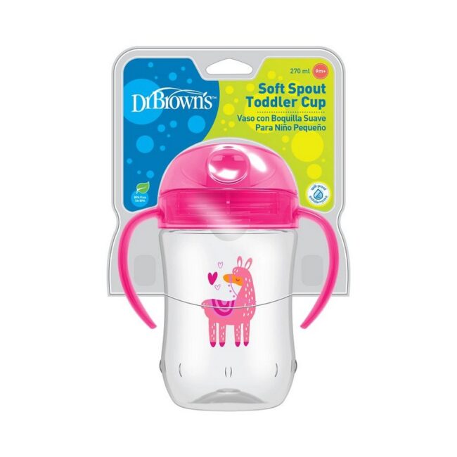 DR. BROWN'S - VASITO C/BOMBILLA SILICONA 9oz/270ml ROSA TC91024-INTL