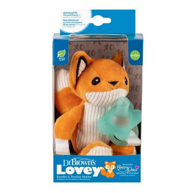 DR. BROWN'S - CHUPON TRANSICION +PELUCHE ZORRO AC123-P6(2)