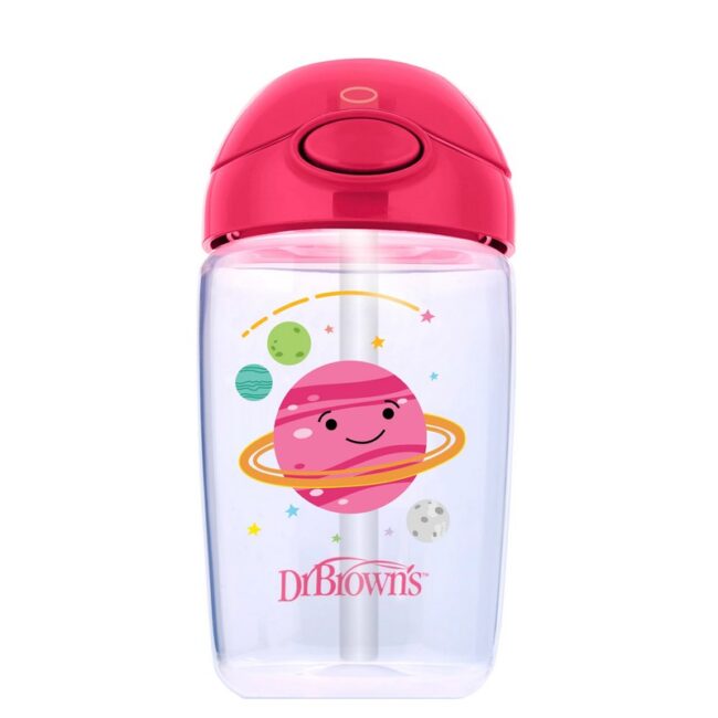 DR. BROWN'S - VASITO C/BOMBILLA SILICONA 12oz/350ml ROSA TC21014-INTL(N)