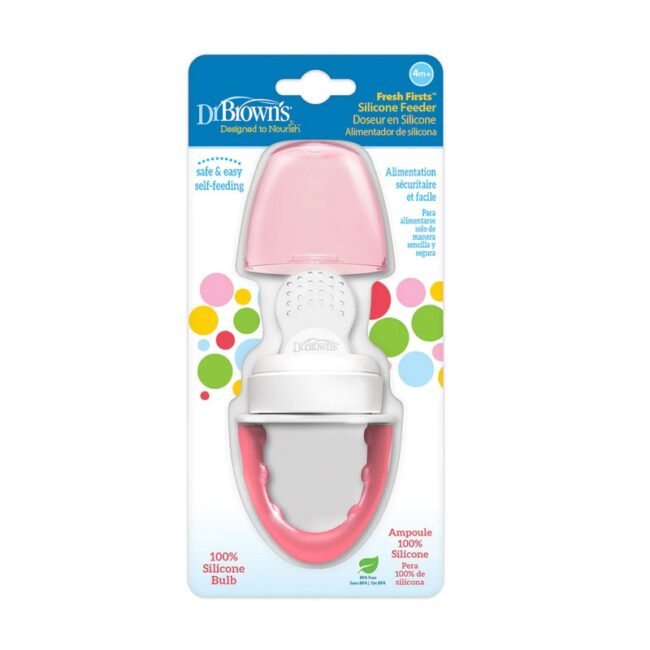 DR. BROWN'S - CHUPETE SILICONADO PARA FRUTA ROSA TF005-P3(2)