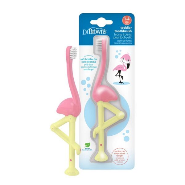 DR. BROWN'S - CEPILLO DE DIENTES FLAMINGO ROSA HG058