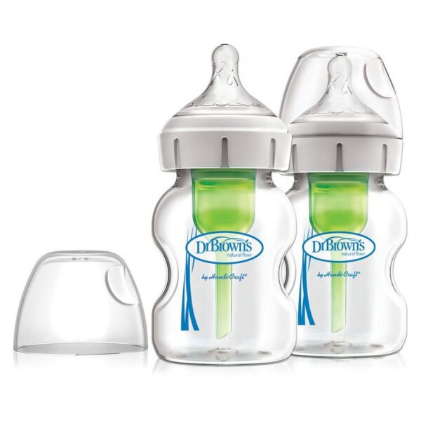 DR. BROWN'S - BIBERON VIDRIO B/ANCHA 5OZ/150ML PACK X2 WB52700-P2