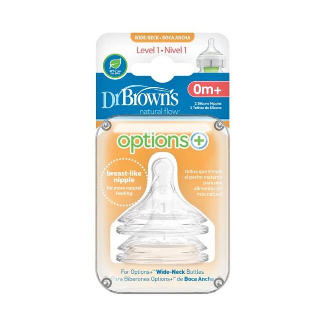 DR. BROWN'S - TETINA NIVEL 1 PACK X2 * WN1201-INTL(1)