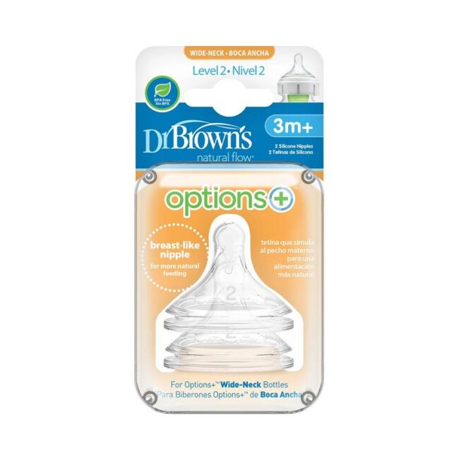 DR. BROWN'S - TETINA NIVEL 2 PACK X2 * WN2201-INTL(5)