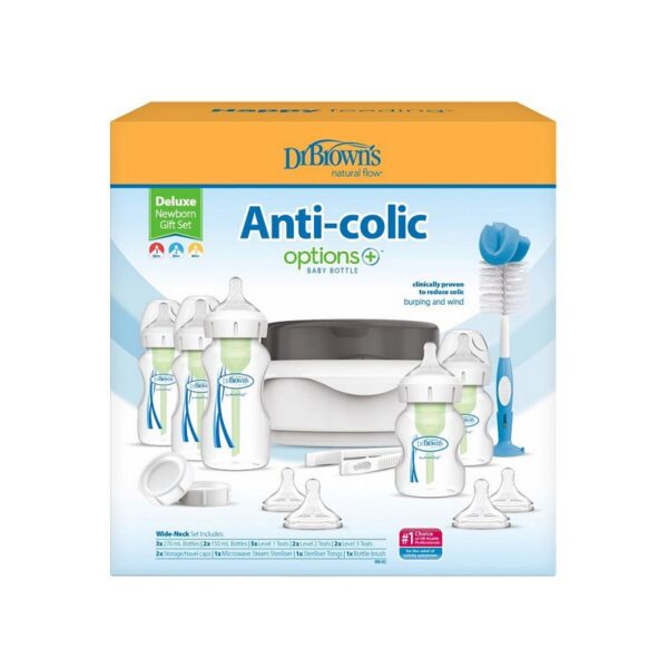 DR. BROWN'S - SET DE BIBERONES + ESTERILIZADOR P/MICROONDAS AC167-GBX
