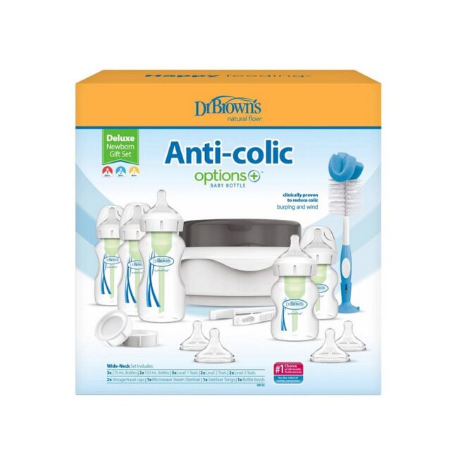 DR. BROWN'S - SET DE BIBERONES + ESTERILIZADOR P/MICROONDAS AC167-GBX