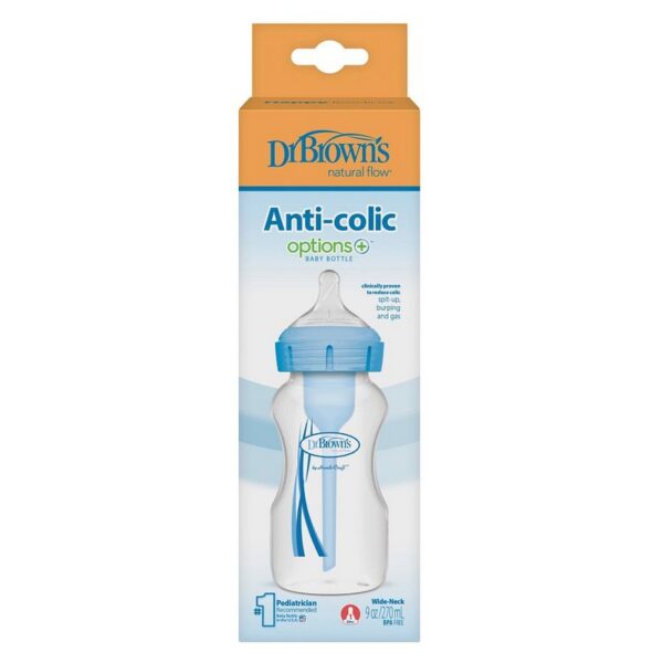 DR. BROWN'S - BIBERON OPCION B/ANCHA 9OZ/270ML X1 AZUL WB91602-ESX