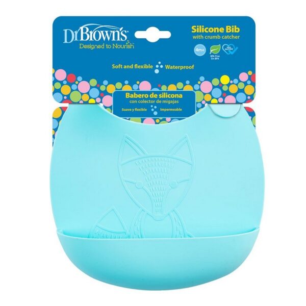 DR. BROWN'S - BABERO DE SILICONA TURQUESA TF012-P2(N)