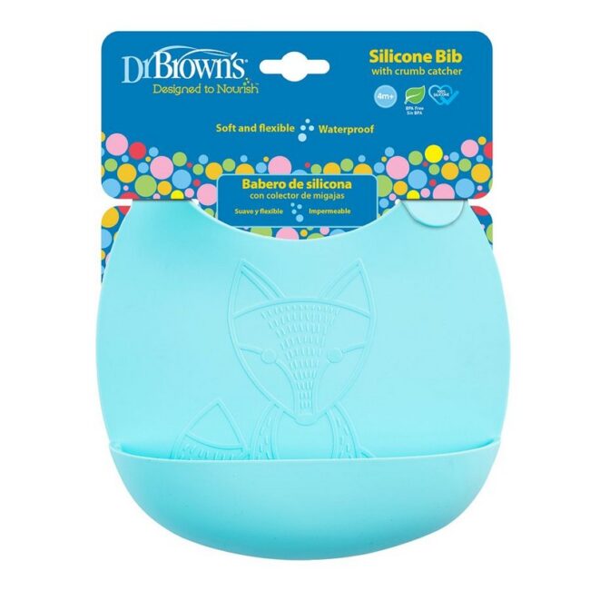 DR. BROWN'S - BABERO DE SILICONA TURQUESA TF012-P2(N)