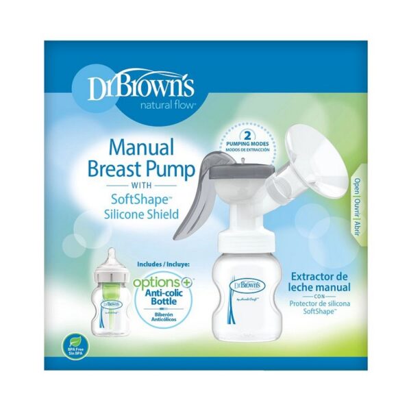DR. BROWN'S - EXTRACTOR DE LECHE MANUAL CON PROTECTOR DE SILICONA BF102