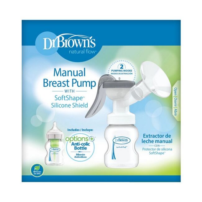 DR. BROWN'S - EXTRACTOR DE LECHE MANUAL CON PROTECTOR DE SILICONA BF102