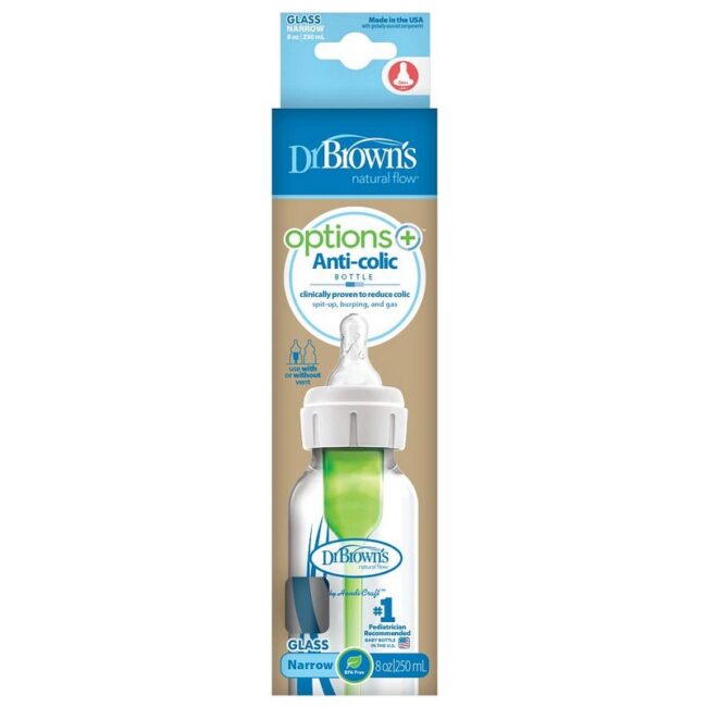 DR. BROWN'S - BIBERON DE VIDRIO B/ESTRECHA 8oz/240ml SB81003-P4