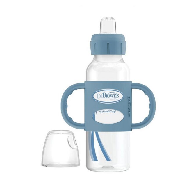 DR. BROWN'S - BIBERON 8OZ/250ML C/PICO DE SUCCION C/ASAS AZUL SB81071-P3
