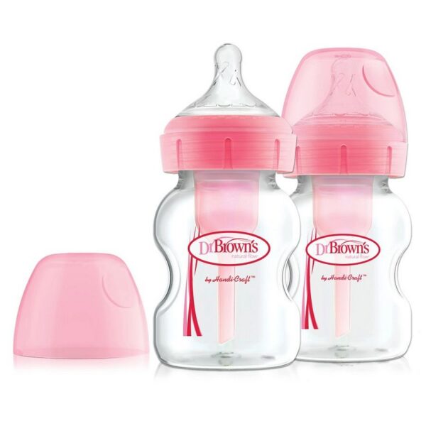 DR. BROWN'S - BIBERON OPTION B/ ANCHA 5OZ/150ML ROSA WB52601-ESX