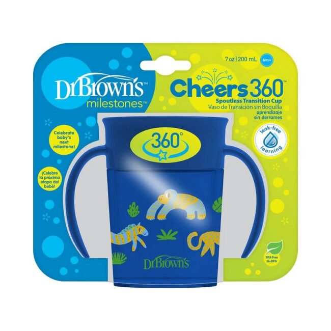 DR. BROWN'S - VASO 360-200ml AZUL C/DISENO TC71006