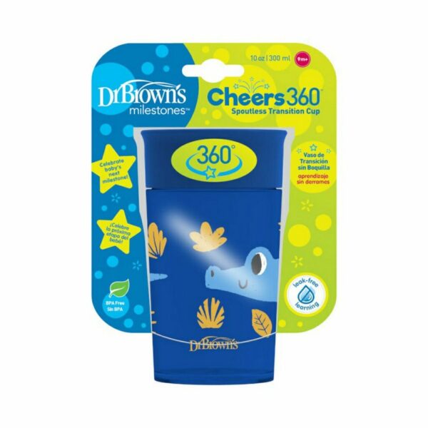 DR. BROWN'S - VASO DE TRANSICION S/BOQUILLA 360-300ML AZUL TC