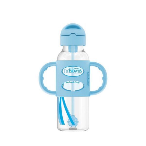 DR. BROWN'S - BIBERON 8OZ/250ML C/BOMBILLA Y ASAS AZUL SB81102