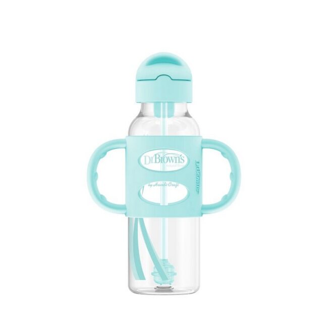 DR. BROWN'S - BIBERON 8OZ/250ML C/BOMBILLA Y ASAS VERDE SB81103