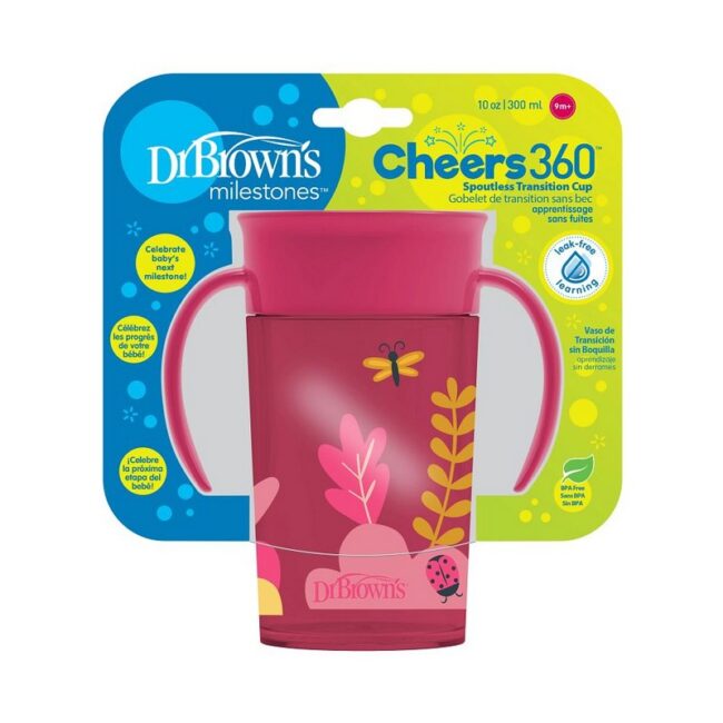 DR. BROWN'S - VASO 360-300ml C/AZA ROSA TC11001