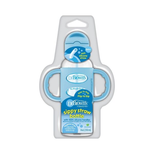 DR. BROWN'S - BIBERON 8OZ/250ML C/BOMBILLA Y ASAS PLOMO SB81104