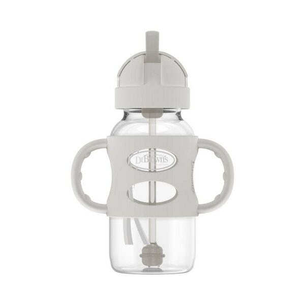 DR. BROWN'S - BIBERON 9OZ/270ML C/ANCHO C/ASAS DE SILICONA PLOMA WB91014