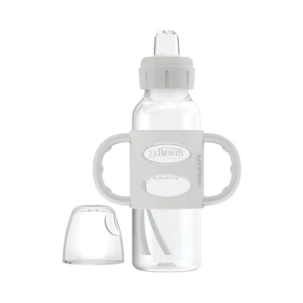 DR. BROWN'S - BIBERON 8OZ/250ML C/PICO DE SUCCION C/ASAS PLOMA SB81073-P3