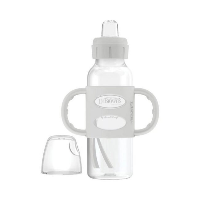 DR. BROWN'S - BIBERON 8OZ/250ML C/PICO DE SUCCION C/ASAS PLOMA SB81073-P3
