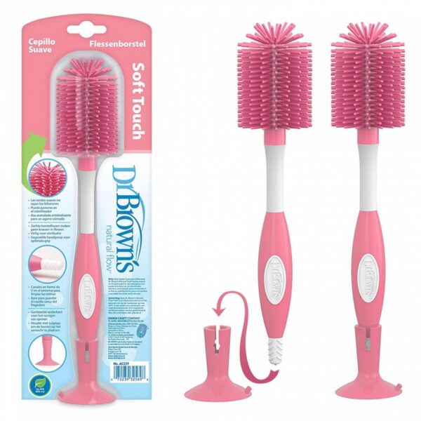 DR. BROWN'S - CEPILLO SUAVE DE LIMPIEZA ROSA AC229