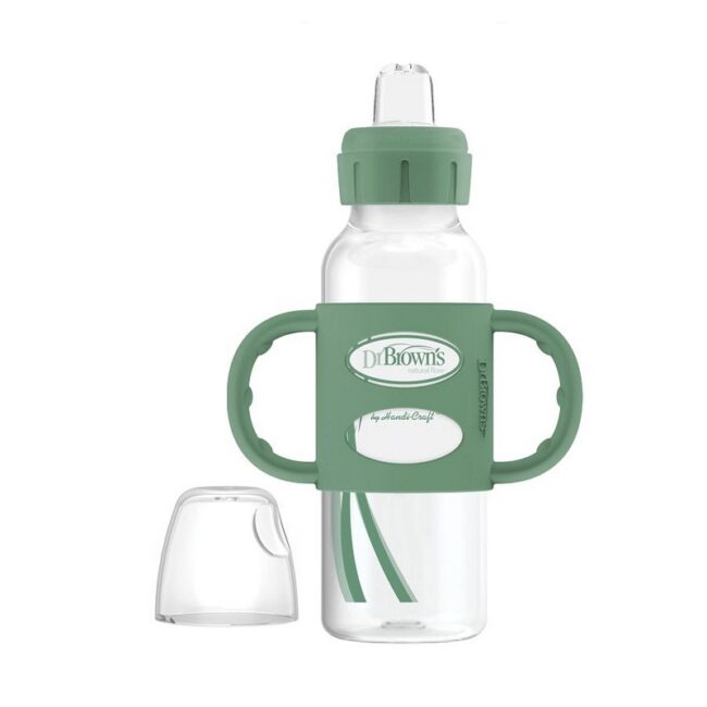 DR. BROWN'S - BIBERON 8OZ/250ML C/PICO DE SUCCION C/ASAS VERDE SB81077-P3