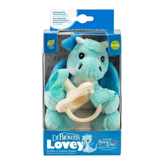 DR. BROWN'S - CHUPETE DE TRANSICION HAPPYPACI + PELUCHE DRAGON AC258